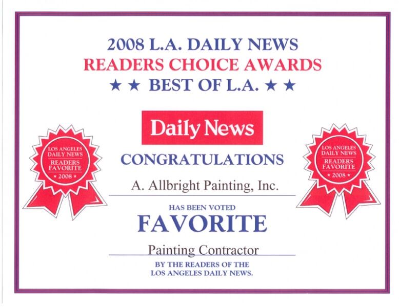 L.A. Daily News Readers Choice Award for Allbright