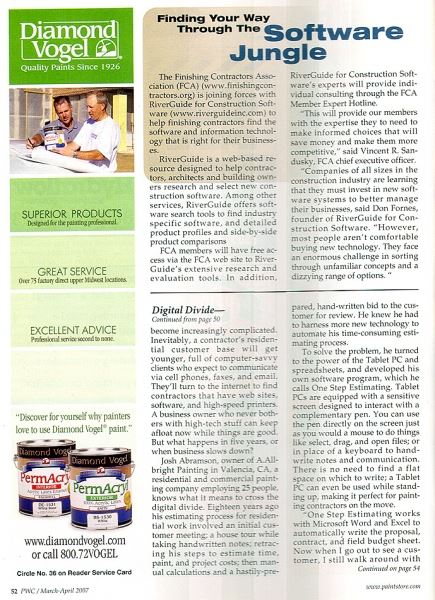 magazine article inside PWC magazine
