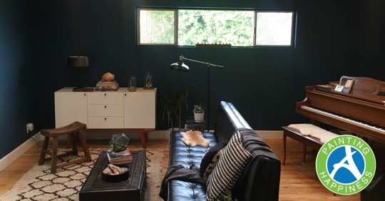 A newly painted room