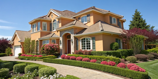 Exterior walls of a modern home sealed with a waterproofing product to prevent water damage.