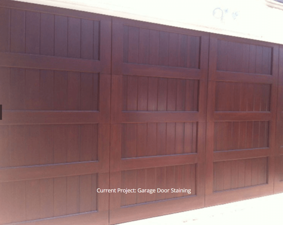 Current Project Garage Door Staining 