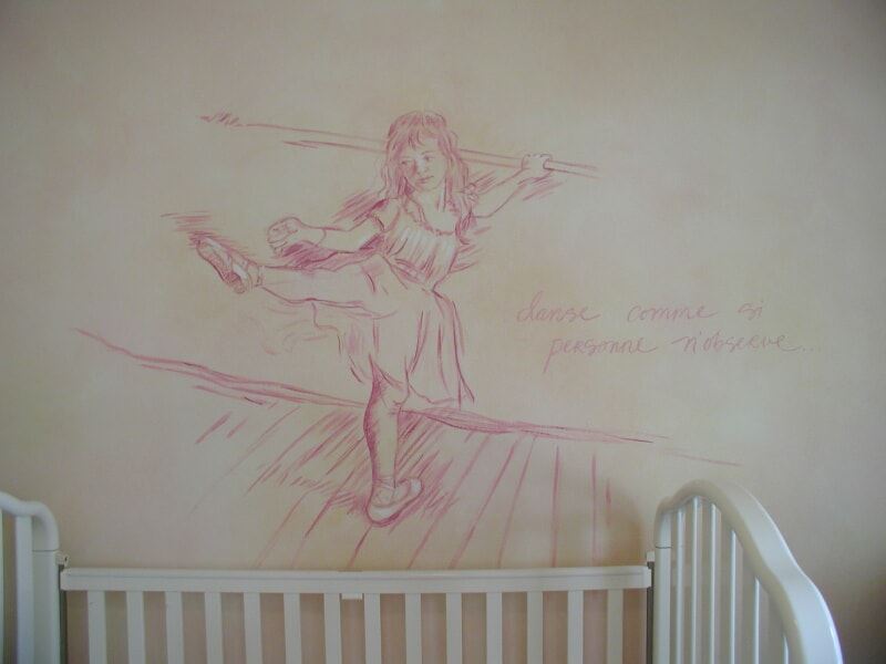 room decor for child's room of ballerina