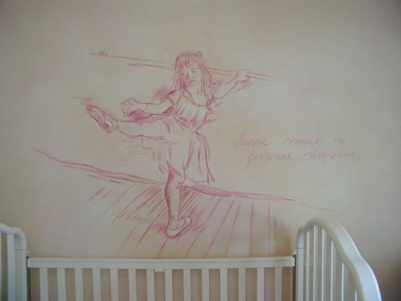 room decor for child's room of ballerina