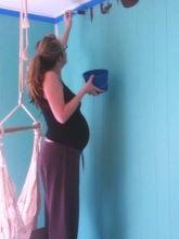pregnant woman painting