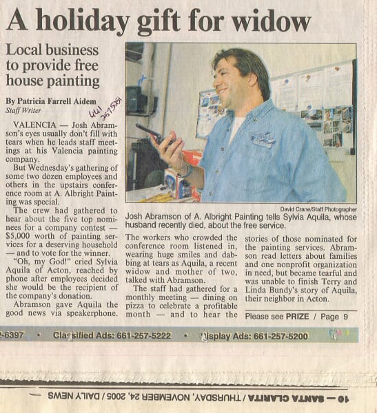 News Article featuring Allbright Painting